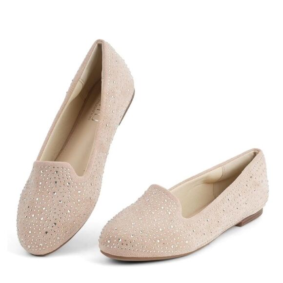 ALDO ROUND TOE SLIP ON BREATHABLE WOMEN COMFORT BALLET STUDDED FLATS - Picture 15 of 15